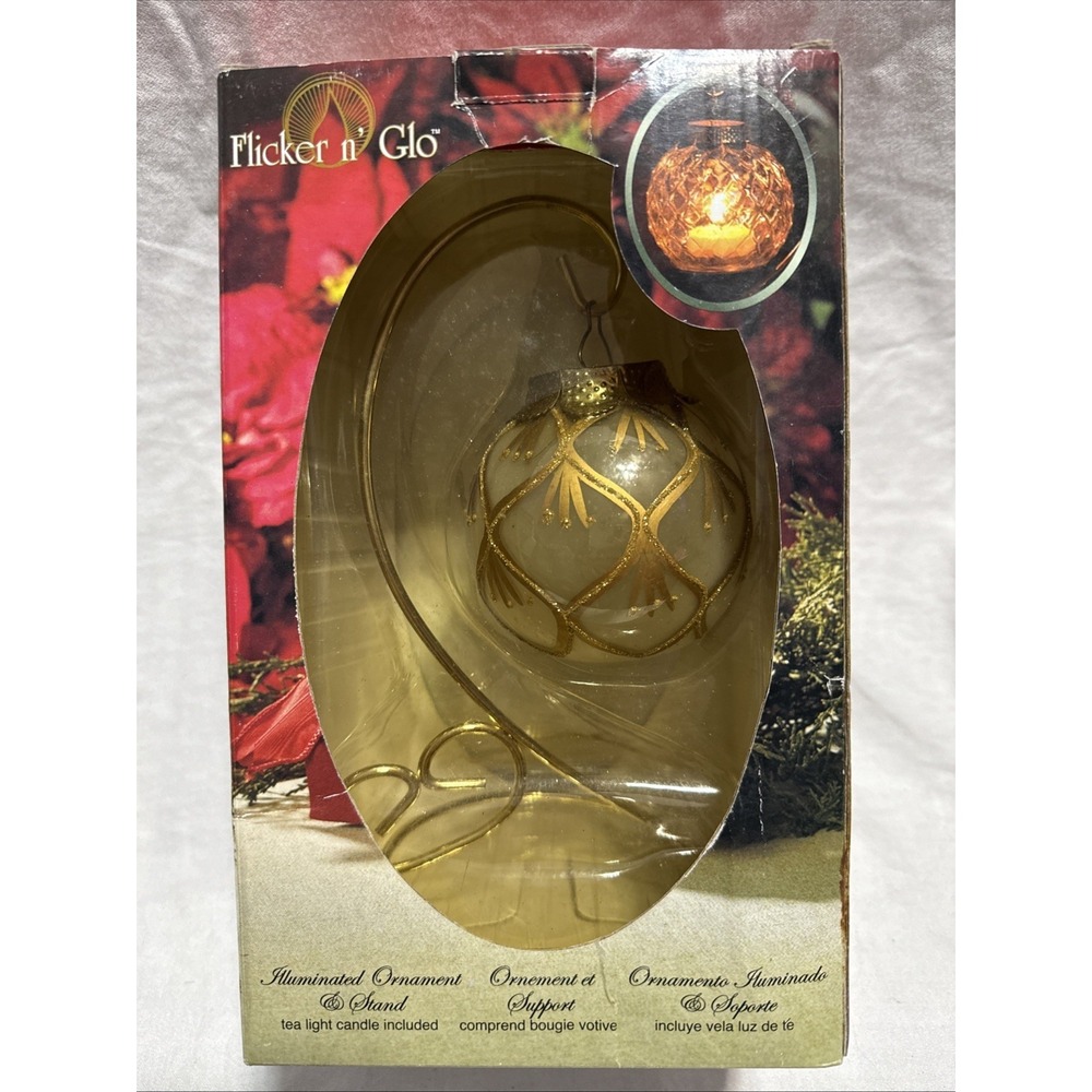 Rauch Industries Flicker N Go Illuminated Ornament w/ Stand Christmas Holiday